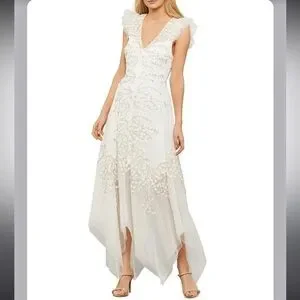 green emerald velvet dress BCBGMAXAZRIA 'Tulle' Gown